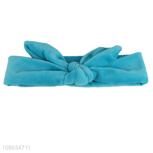Hot sale solid color elastic bowknot headband fashion hairband