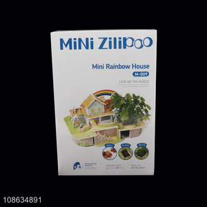 New product kids educational toy 3D puzzle mini rainbow house