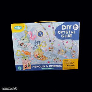 Wholesale Educational DIY Crystal Glue Jewelry Keychain Making Kit