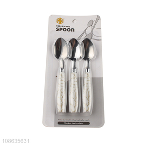 Online wholesale 2pcs stainless steel table spoons for kitchen