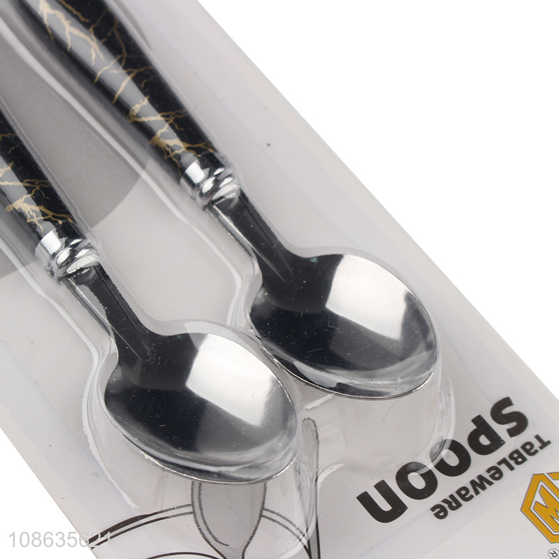Hot sale 2pcs stainless steel spoons stainless steel flatware