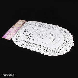 Good selling 2pcs lace place mats for table decoration