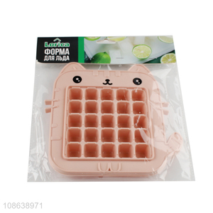 Low price plastic cartoon ice mould with 25 grids