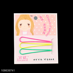 Factory price candy-colored metal hair pins bobby pins hair accessories