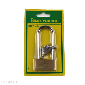 Good quality mini brass padlock thin type brass padlock