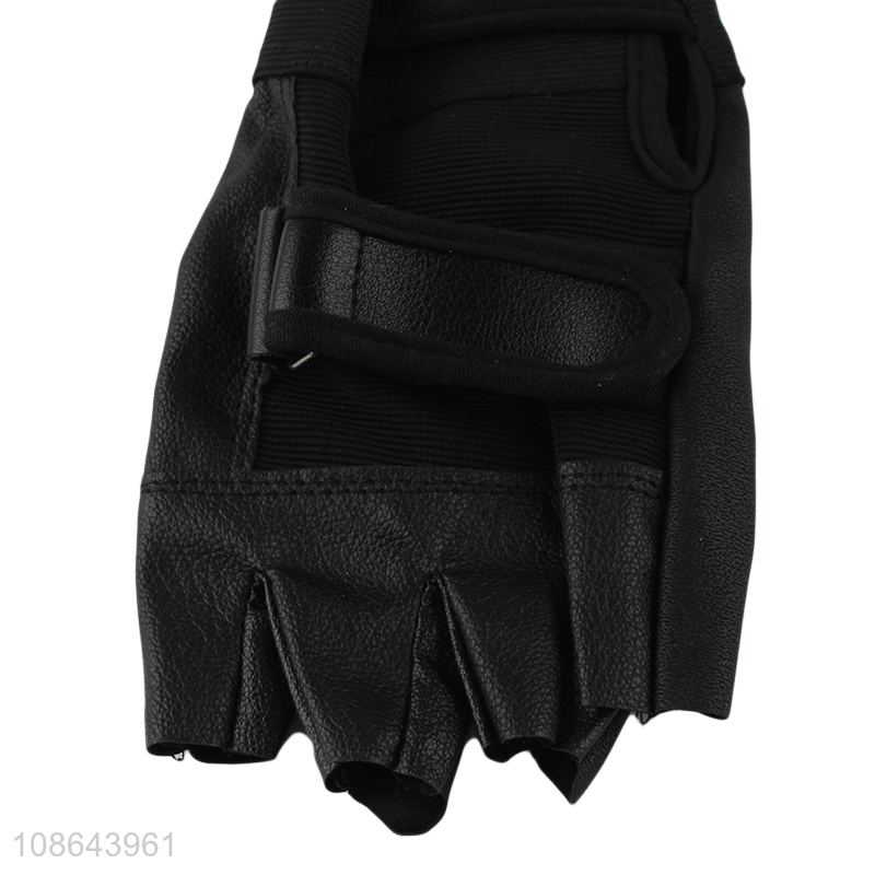 Good quality pu leather half-finger sports gloves for motorcycling