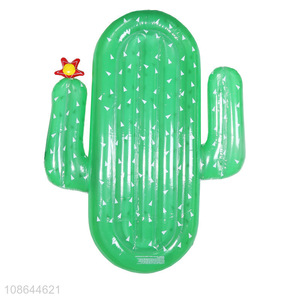 Hot sell cactus shaped inflatable pool floats inflat floating mat
