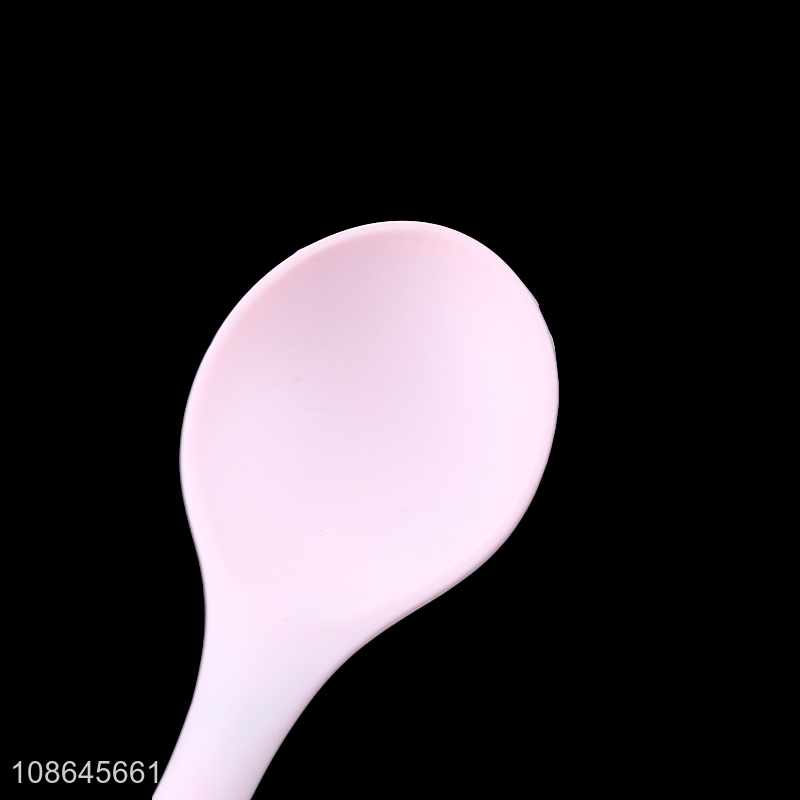 Wholesale food grade silicone soup spoon soup ladle with long handle