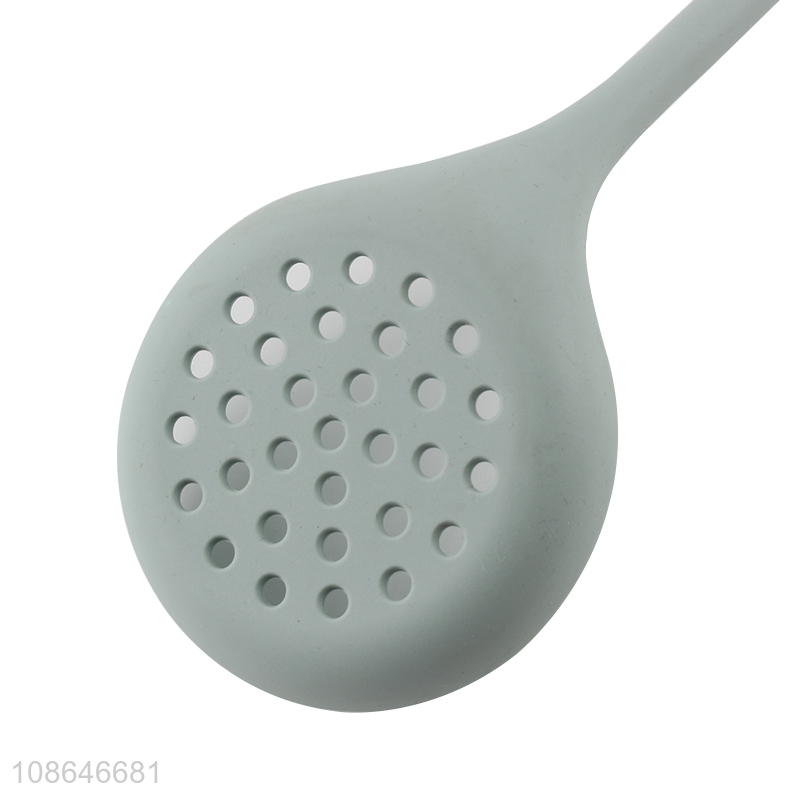 Hot items silicone kitchen utensils slotted ladle for sale