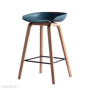 Hot selling colorful wooden bar stool height backless stool chair