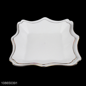 Good quality wavy glass plate heat resistant opal glass dinnerware