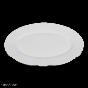 Factory direct sale dishwasher & microwave safe lace opal glass plate