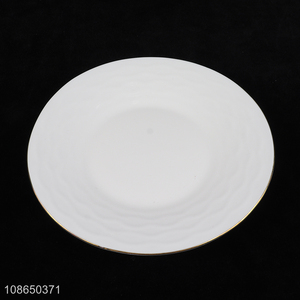 Hot selling wavy opal glass plate glass dinnerware for restaurant