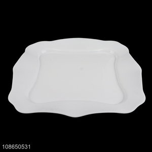 Low price square tempered glass dinner plate opal glass dishes