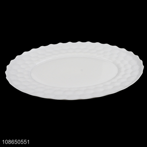 New arrival oval honeycomb dish opal glass plate for home restaurant