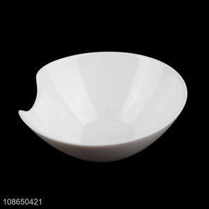 Top selling delicate white glass tableware bowl food serving bowl