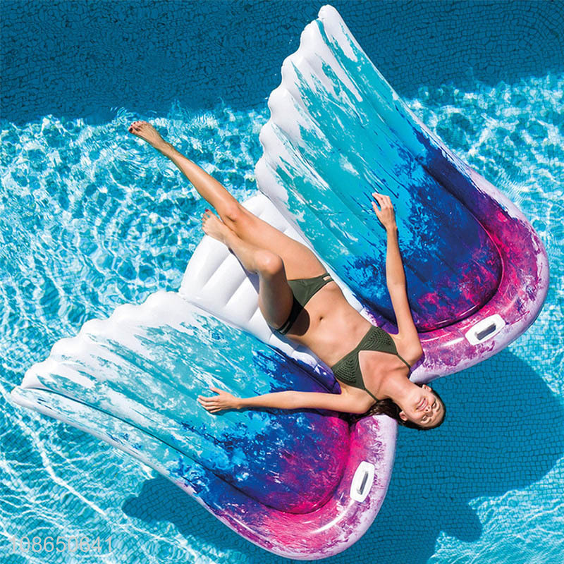 Recent design angel wings inflatable floating mat adults pool float lounge