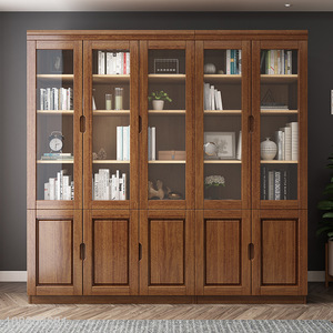 Hot selling household multi-layer solid wood book storage bookcase