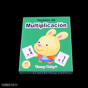 Hot Selling Educational Spanish Paper Flash Cards Maths Flashcards For Kids