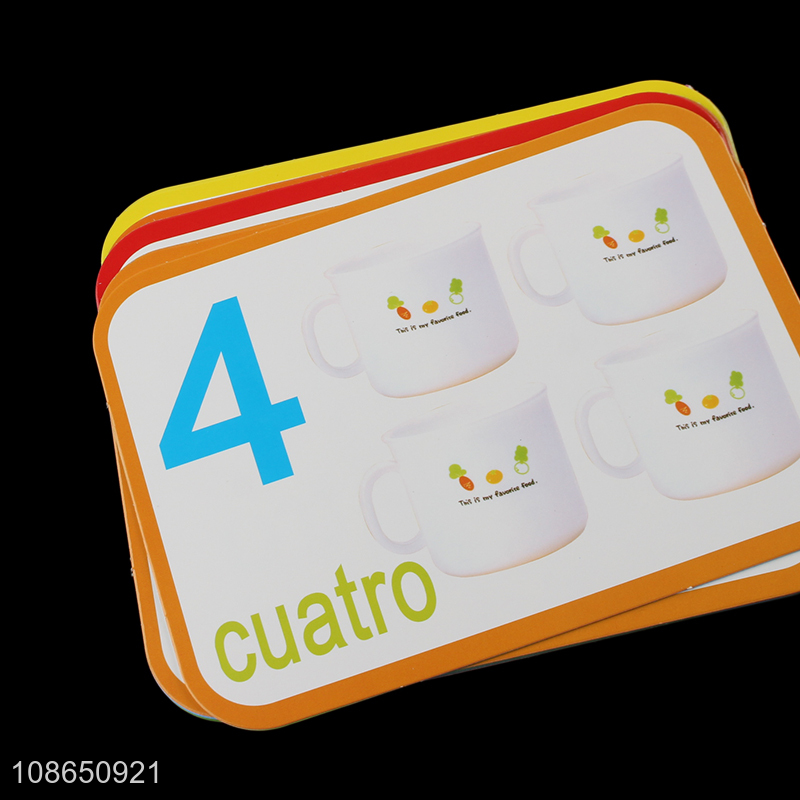 Wholesale Montessori Learning Cards Spanish Flashcards For Kids Toddlers