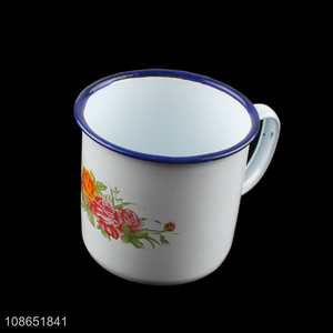 Popular products simple drinking cup enamel mug for sale