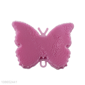 New product butterfly shape double sided silicone dish sponge wholesale