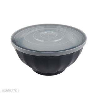 Hot selling 3pcs kitchen plastic food containers salad bowls with lid
