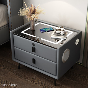 China factory multifunctional bedroom smart bedside table for sale