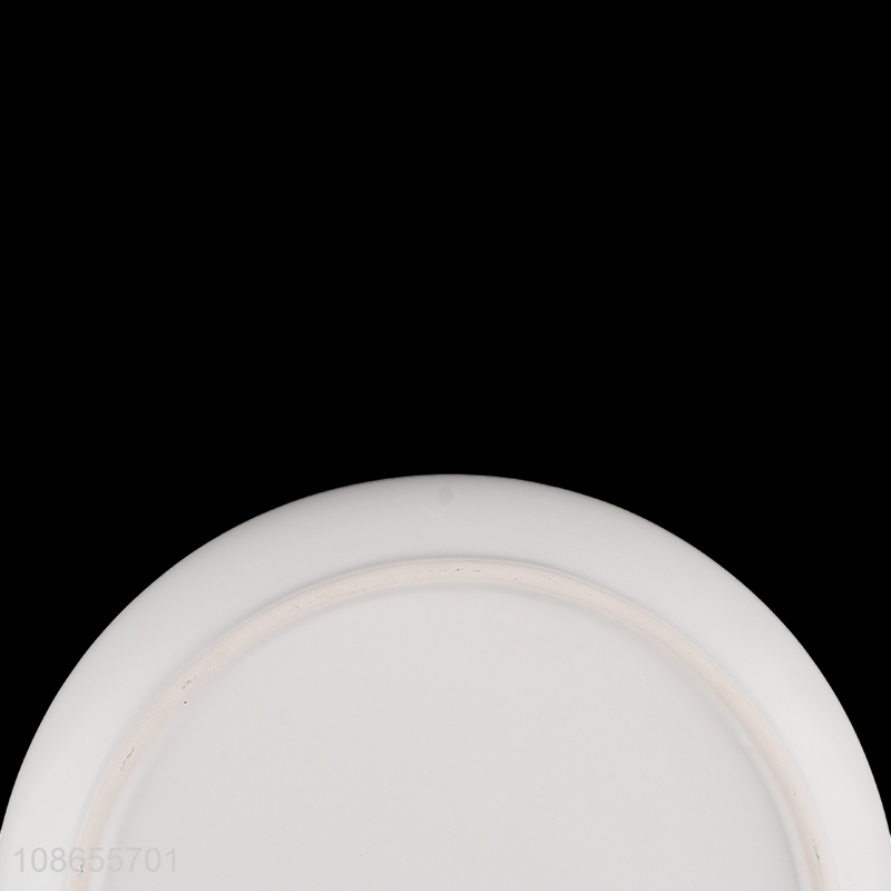Wholesale round glazed ceramic dining plate salad plate snacks plate