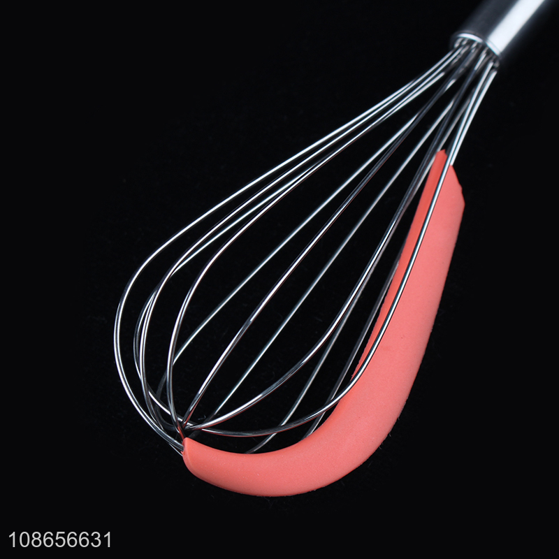Hot selling kitchen gadget silicone scraper egg whisk wholesale
