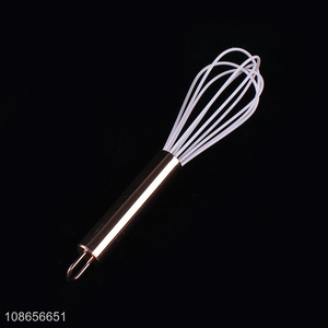Good selling silicone handheld egg whisk with stainless steel handle