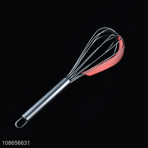 Hot selling kitchen gadget silicone scraper egg whisk wholesale