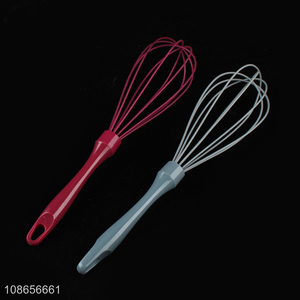 Factory price multicolor handheld kitchen gadget egg whisk for sale