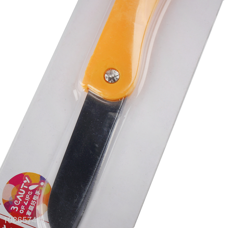 Wholesale folding stainless steel paring knife fruit knife with plastic handle