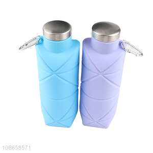 Popular products portable foldable silicone drinking bottle water bottle