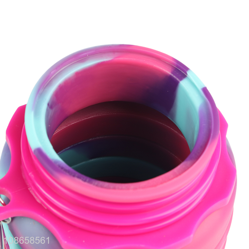 Top selling outdoor portable silicone folding water cup drinking bottle