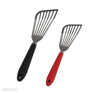 Good quality stainless steel slotted spatula turner for frying flipping