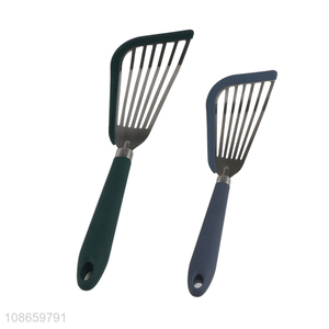 Factory wholesale stainless steel silicone slotted spatula egg turner