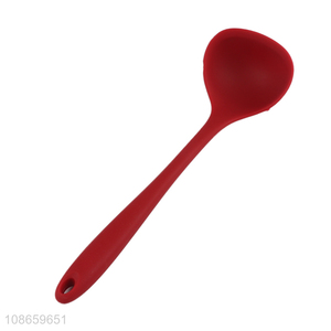 Hot selling food grade easty to clean silicone soup ladle soup spoon