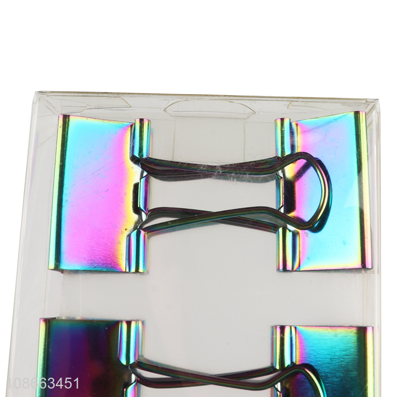 China products school office laser binder clip file clips for sale