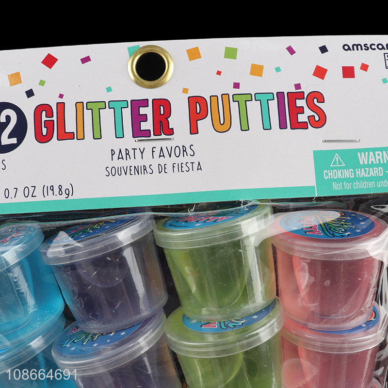 Best selling 12pcs children non-toxic glitter crystal soil set toys