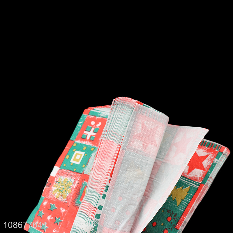 Good selling eco-friendly christmas series wood pulp paper tissue wholesale