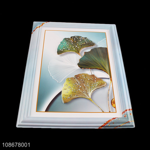 Good quality wall art ginkgo leaf painting for bedroom living room decor