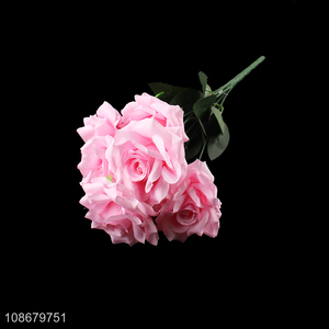 Hot selling 7 heads lifelike flowers artificial roses for <em>wedding</em> <em>decoration</em>