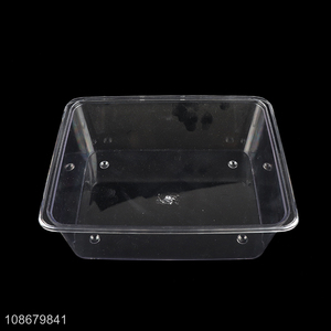 Wholesale rectangular clear plastic storage box multipurpose storage bin