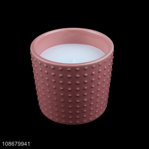 Good quality smokless scented candle fragrance candle ceramic jar candle
