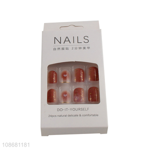 Hot selling 24pcs delicate nail tips women nail art suplies