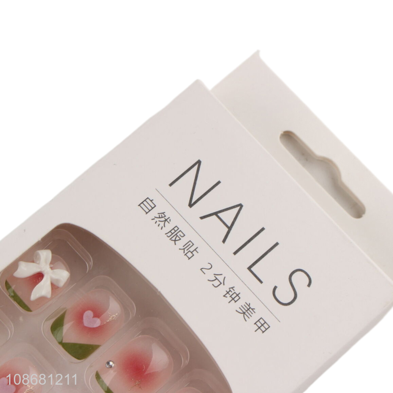 Wholesale 24pcs French style nail tips full cover fake nails
