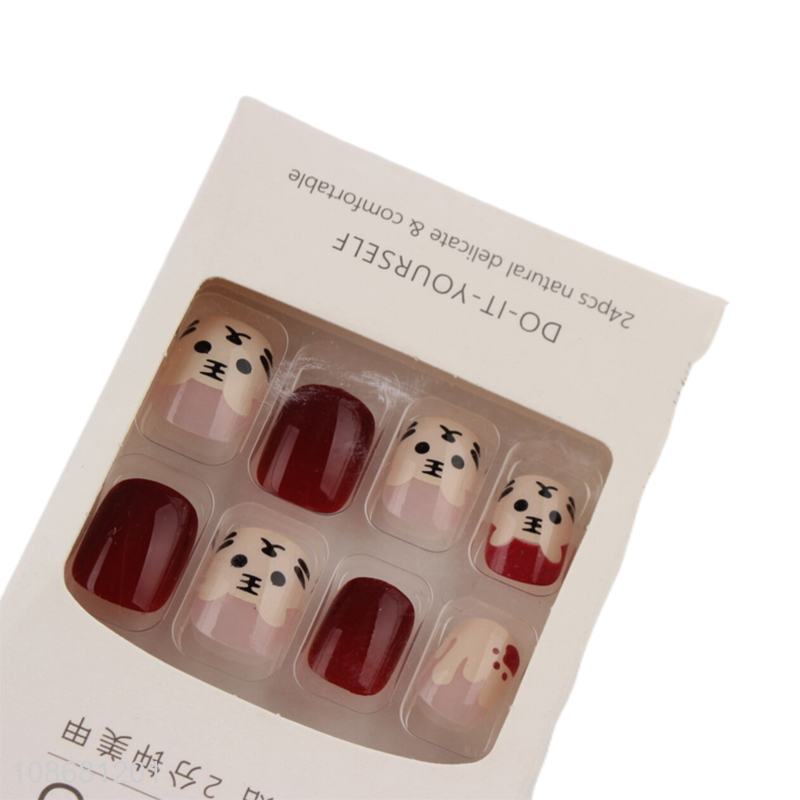 New product 24pcs cute nail tips press on nails fake nails