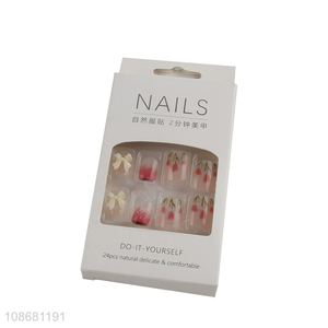 Popular product 24pcs nail tips press on nails for women girls